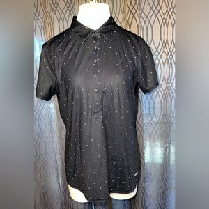 Annika cutter & Buck with triangles print Short Sleeve Polo size m [I-32]